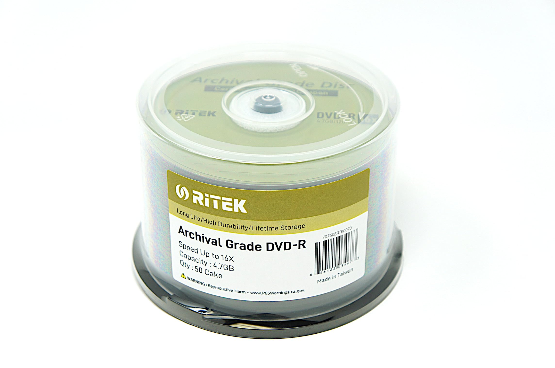 Amazon.com: 50 Pack Ritek DVD-R 4.7GB 16X Archival Grade Blank